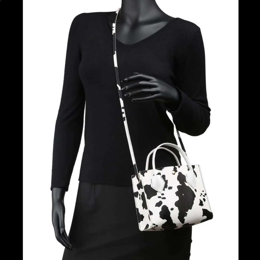 Cow Pattern Satchel Bag